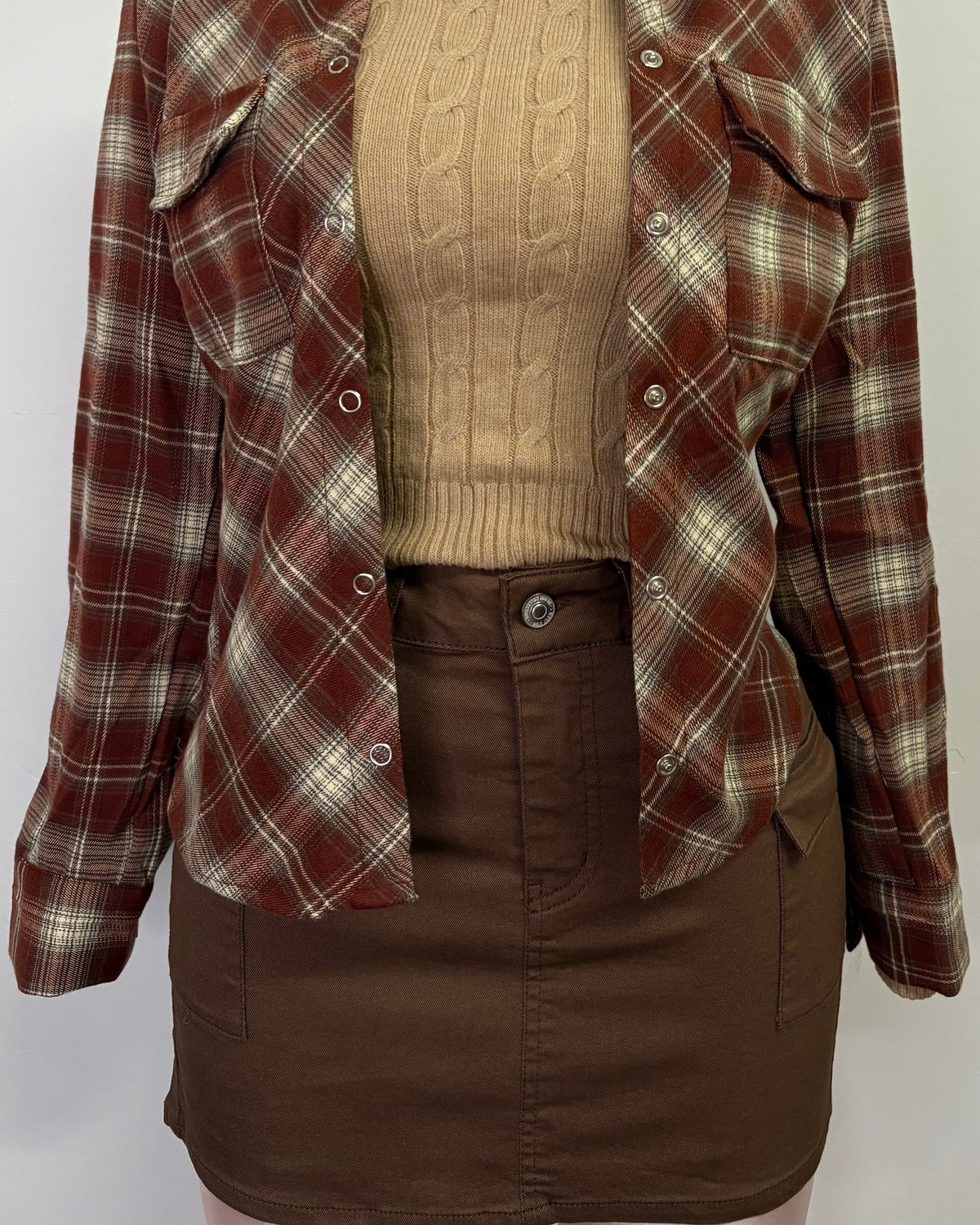 Cargo Brown Skirt