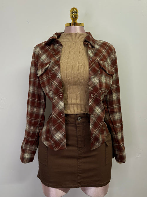 Cargo Brown Skirt