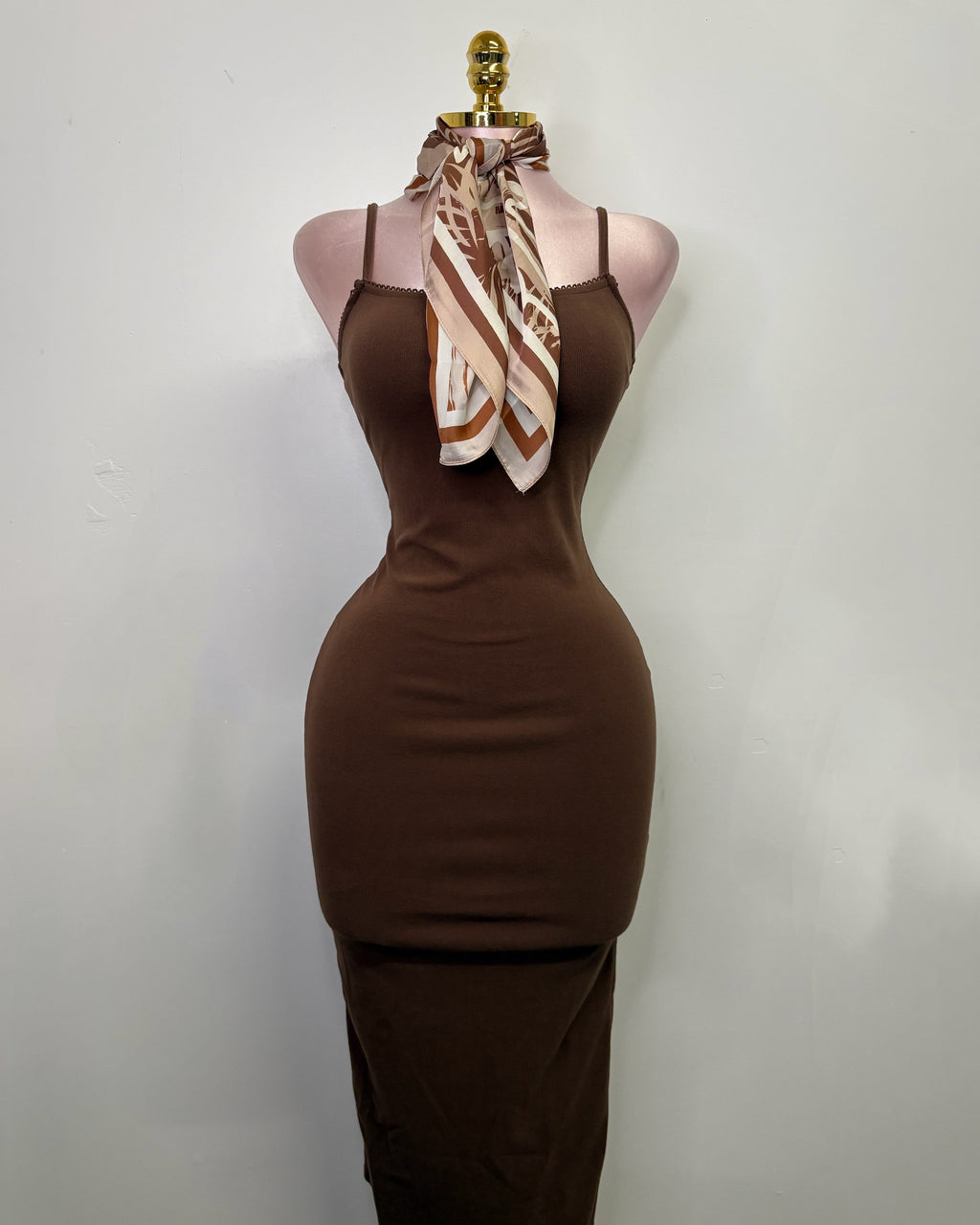The Bella Midi Dress – Chocolate