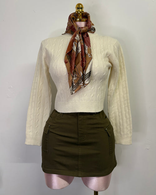 Cargo Olive Skirt